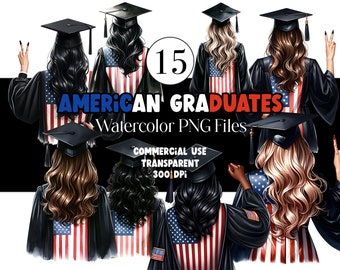 Watercolor Graduation PNG Doctor Graduation Clipart Graduation Girl PNG Graduation Cap American Flag Watercolor Clipart Commercial Use 2026