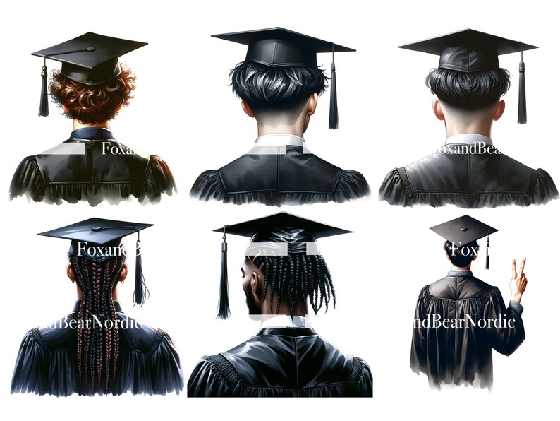 Graduation Caps Fading Watercolor Graduation PNG Doctor Graduation Clipart Graduation 2026 ...