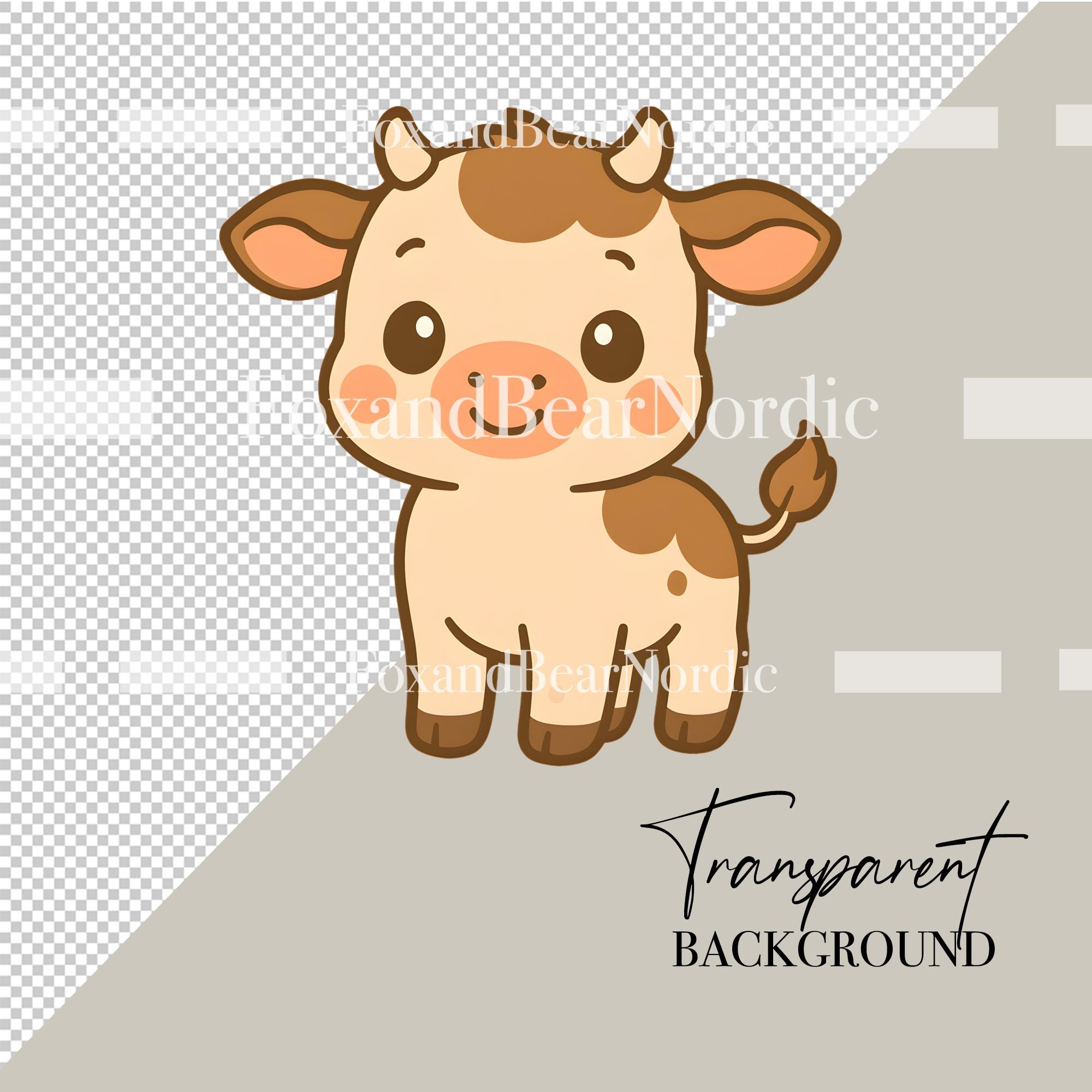 Watercolor Farm Baby Animals Clipart | 21 PNG Nursery Animals | Baby Shower, Farm Theme Decor, Kids Wall Art image 3