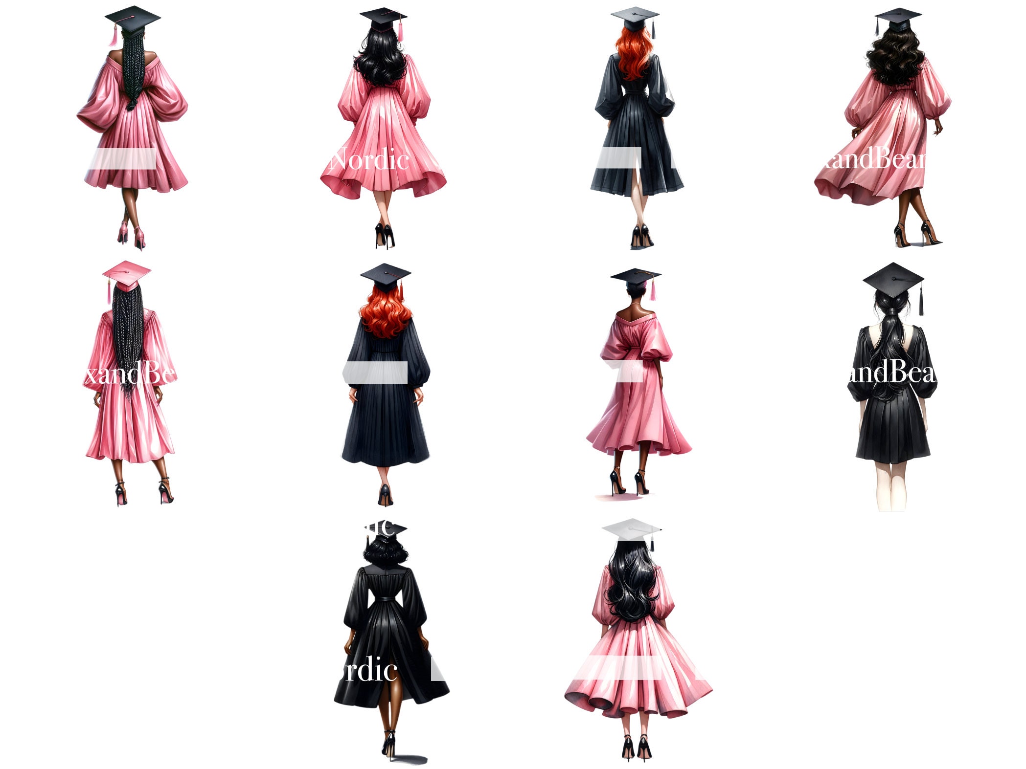 Watercolor Graduation PNG Doctor Graduation Clipart Graduation Girl PNG Graduation Cap Watercolor Clipart Senior 2026 PNG Commercial Use image 4