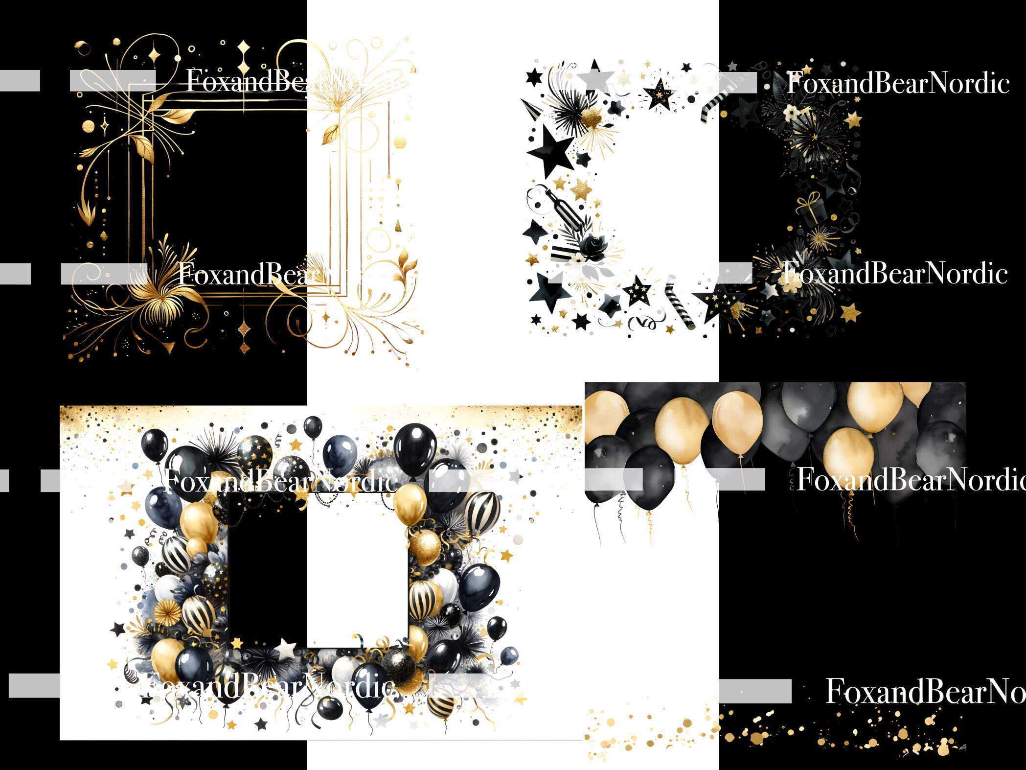 New Years PNG Digital Stickers Fireworks PNG 2026 PNG Balloon Clipart Watercolor Clipart Commercial Use Watercolor Clip Art Digital Download image 10