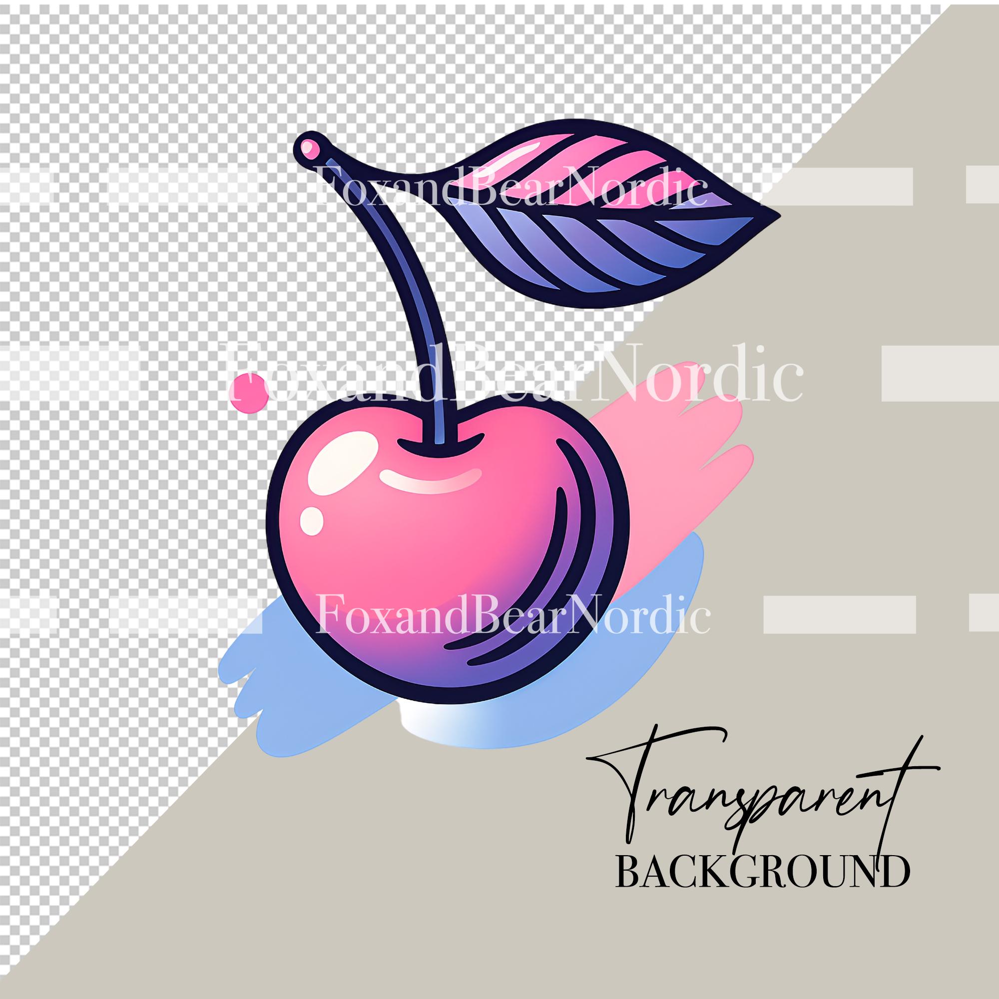 Cute Cherry Clipart Pastel Cherry PNG Cute Fruit PNG Cherry Art for Planners Cherry Icon Summer Clipart Kawaii Clipart Love Commercial Use image 3