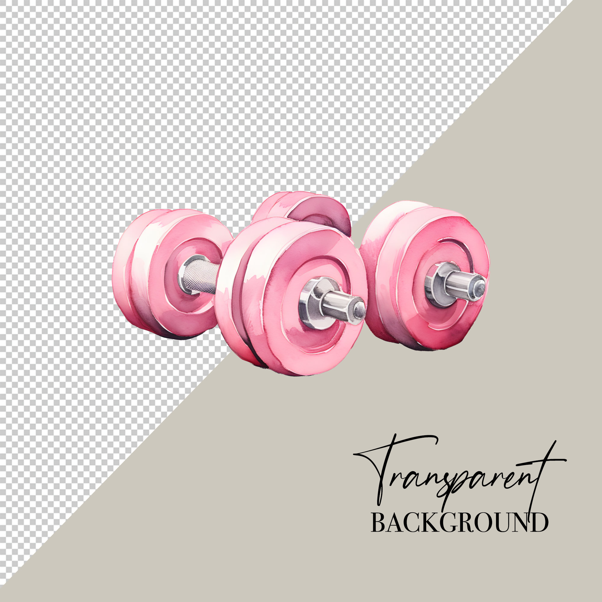 Workout PNG Fitness Planner Clipart Bundle PNG Watercolor Clipart Watercolor Clip Art Gym PNG Digital Stickers 75 hard Commercial Use image 3