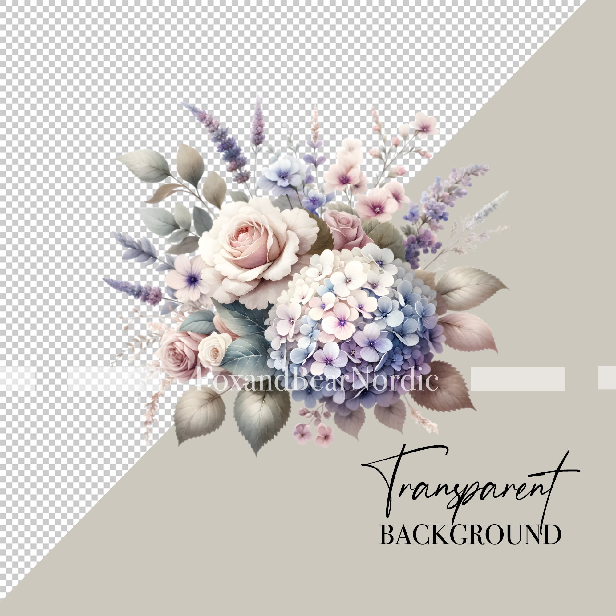 Watercolor Floral Clipart Wedding Clipart Watercolor Hydrangea Clipart Floral Graphics Commercial Use Watercolor Clip Art Digital Download image 3