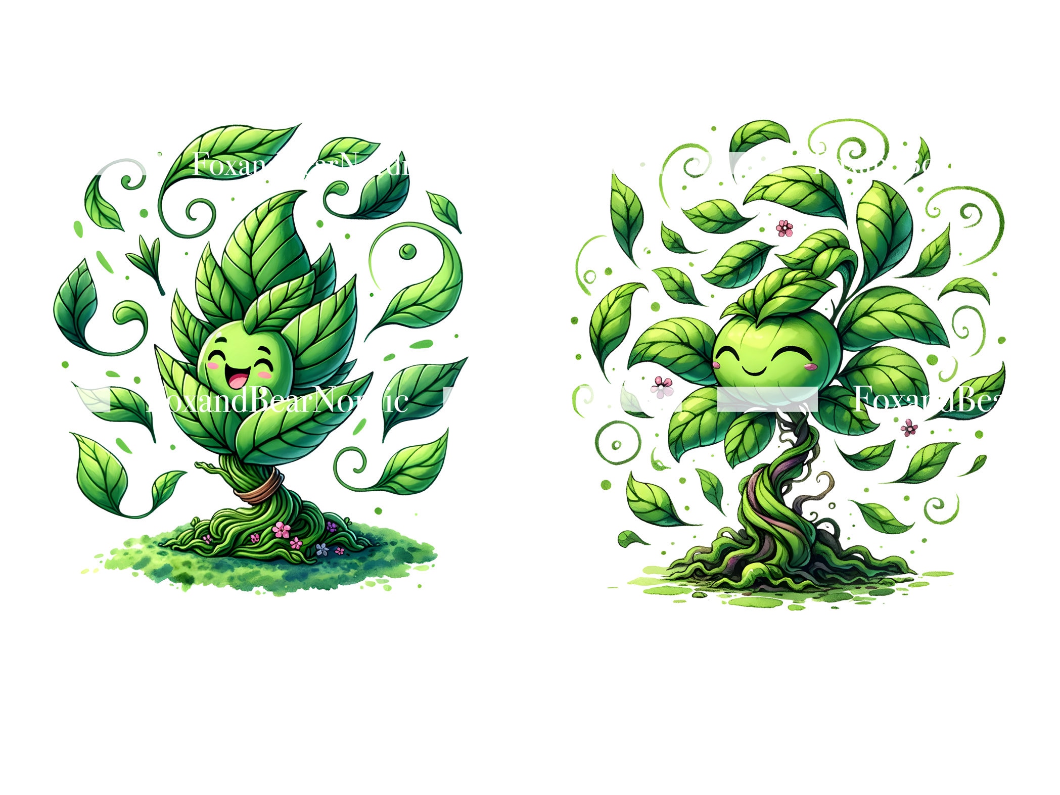 Watercolor Matcha Clipart Kawaii Clipart PNG Bundle Matcha Lover Watercolor Clipart Watercolor Clip Art Digital Stickers Commercial Use image 6