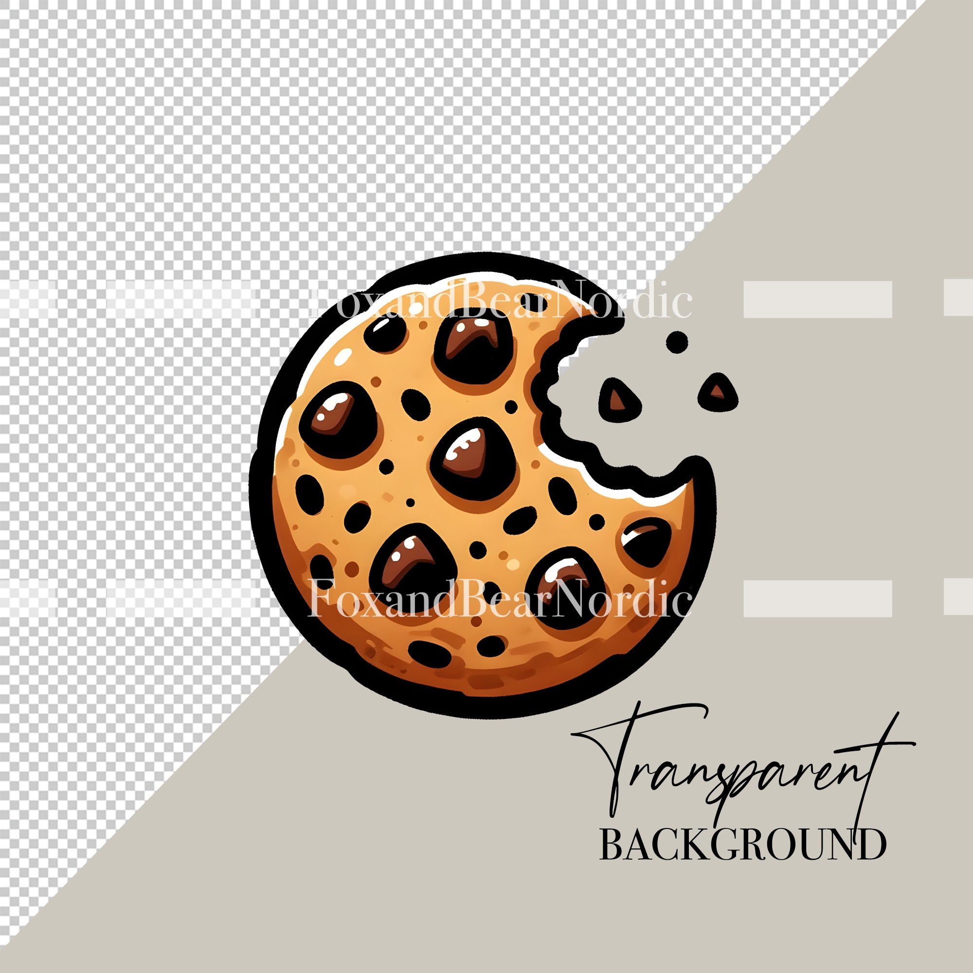 Watercolor Cookie Clipart Chocolate Chip Cookies Border Food Clipart Christmas Cookies Watercolor Clipart Watercolor Clip Art Commercial Use image 3