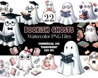 Bücherwurm Niedlicher Geist PNG Pastell Halloween Clipart Geist Pink Geist PNG Halloween PNG Halloween Clipart Pastellgeist Shirt Kommerzielle Nutzung