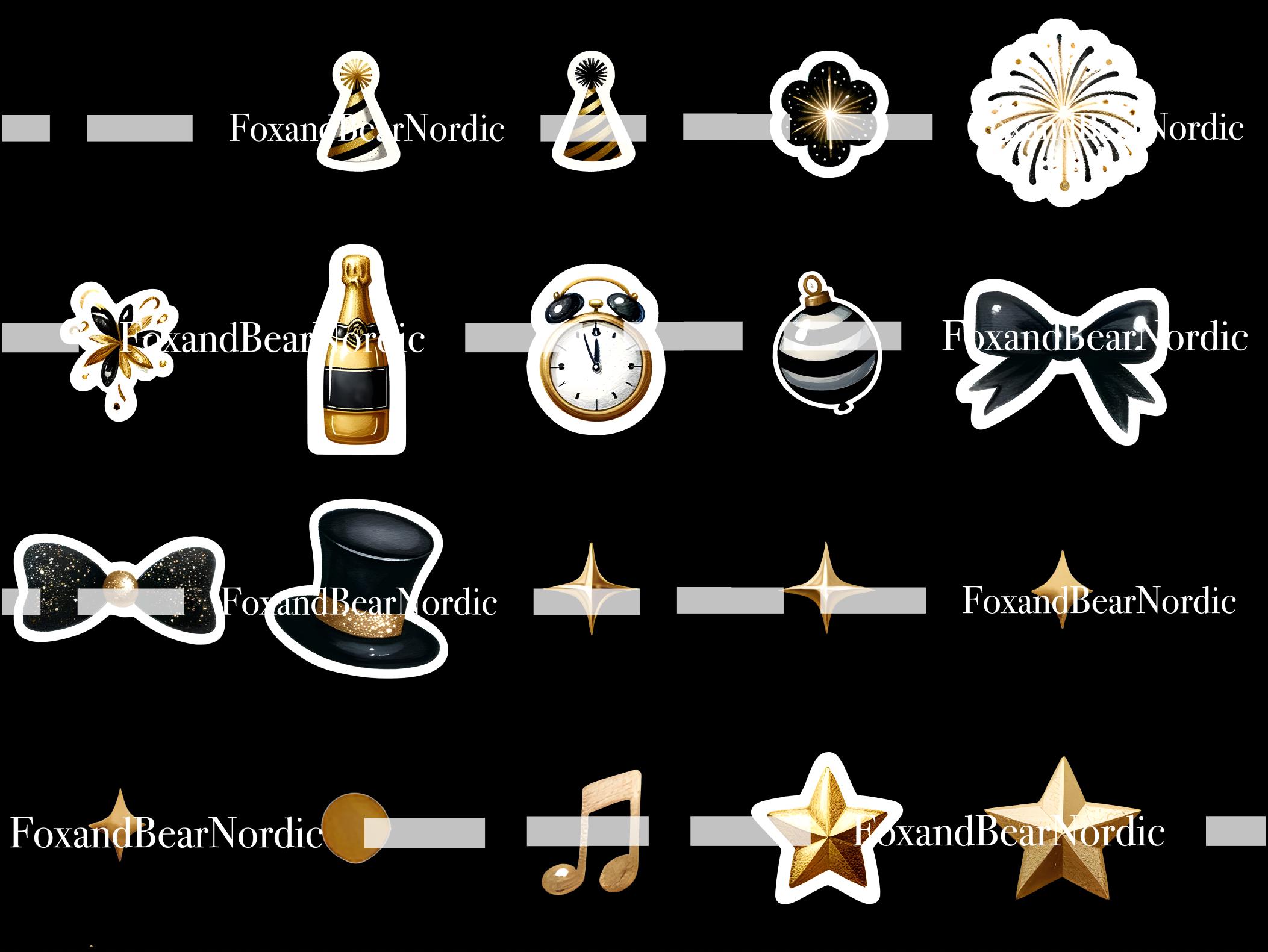 New Years PNG Digital Stickers Fireworks PNG 2026 PNG Balloon Clipart Watercolor Clipart Commercial Use Watercolor Clip Art Digital Download image 4