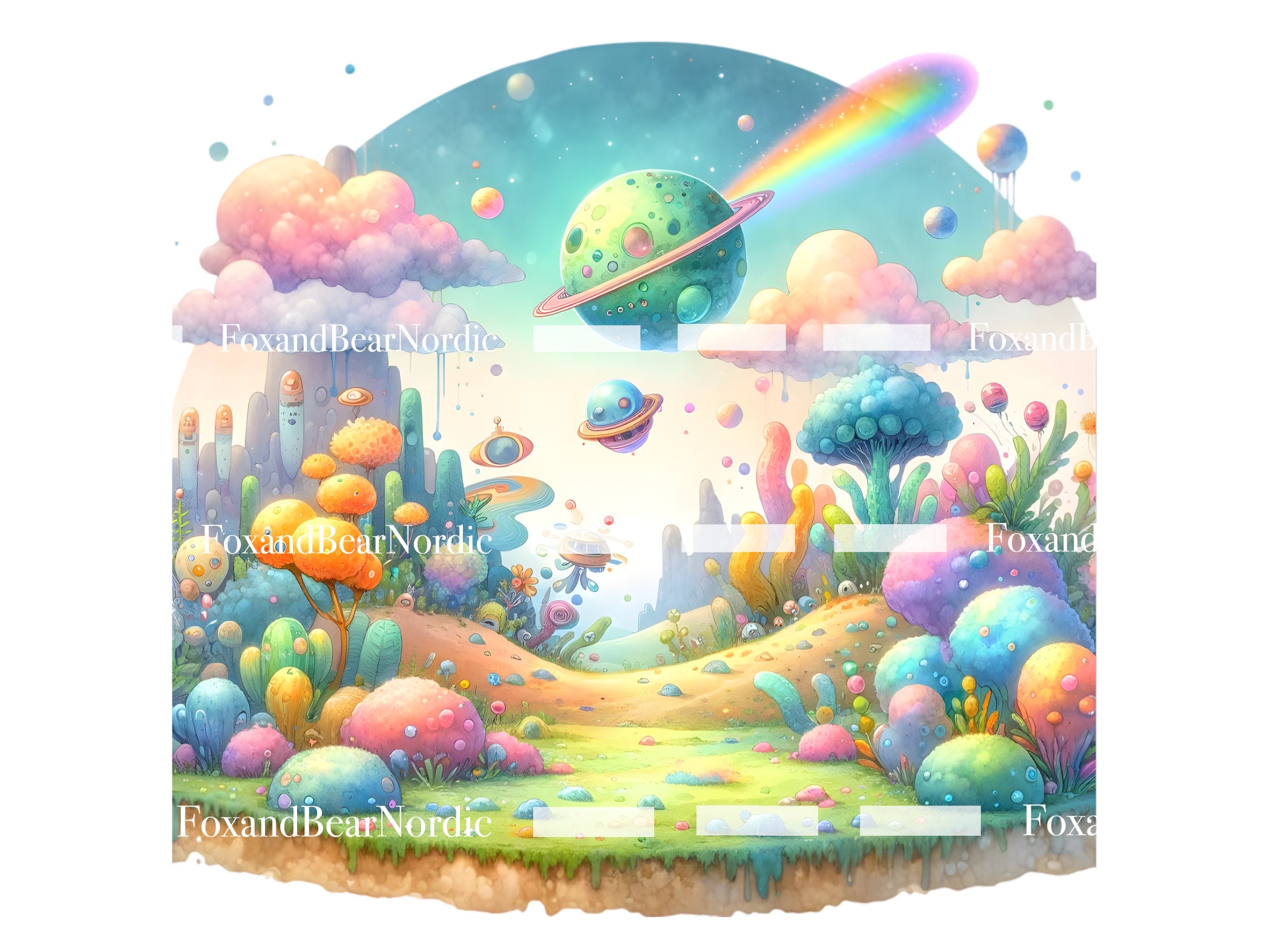 Outer Space PNG Galaxy Clipart Astronaut Clipart Space Birthday PNG Watercolor Clipart Commercial Use Watercolor Clip Art Digital Stickers image 8