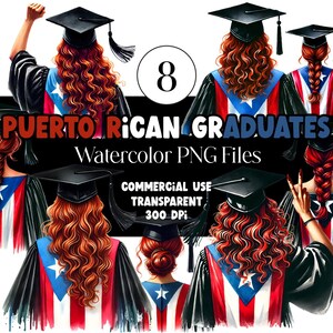 Graduación puertorriqueña PNG Clipart de graduación Chica de graduación PNG Clipart para adorno de birrete de graduación Bandera puertorriqueña Puerto Rico PNG 2025