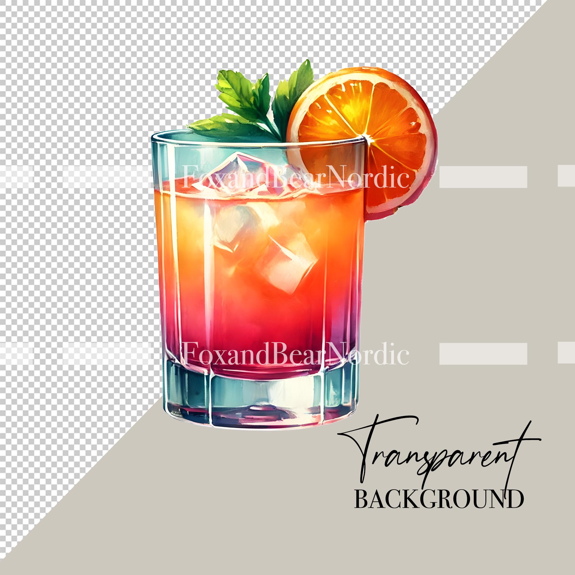 Watercolor Cocktail Clipart Espresso Martini Aperol Spritz Beer Clipart Wedding Cocktails Bar Menu Signature Drink PNG Commercial Use image 3