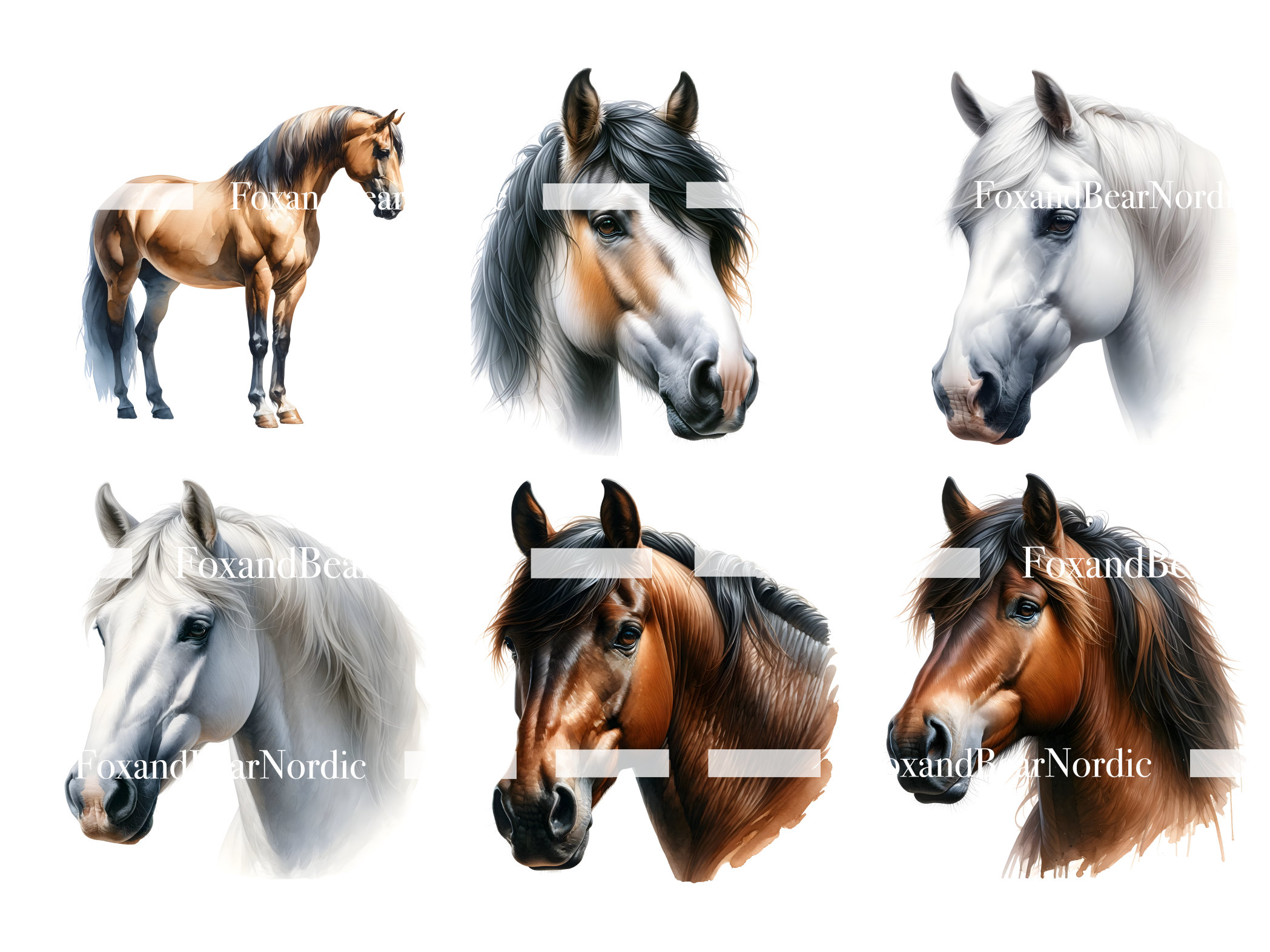 Watercolor Horse Clipart Horse Illustration Horse PNG Running Horse Animal Clipart PNG Watercolor Clipart Watercolor Clip Art Commercial Use image 4