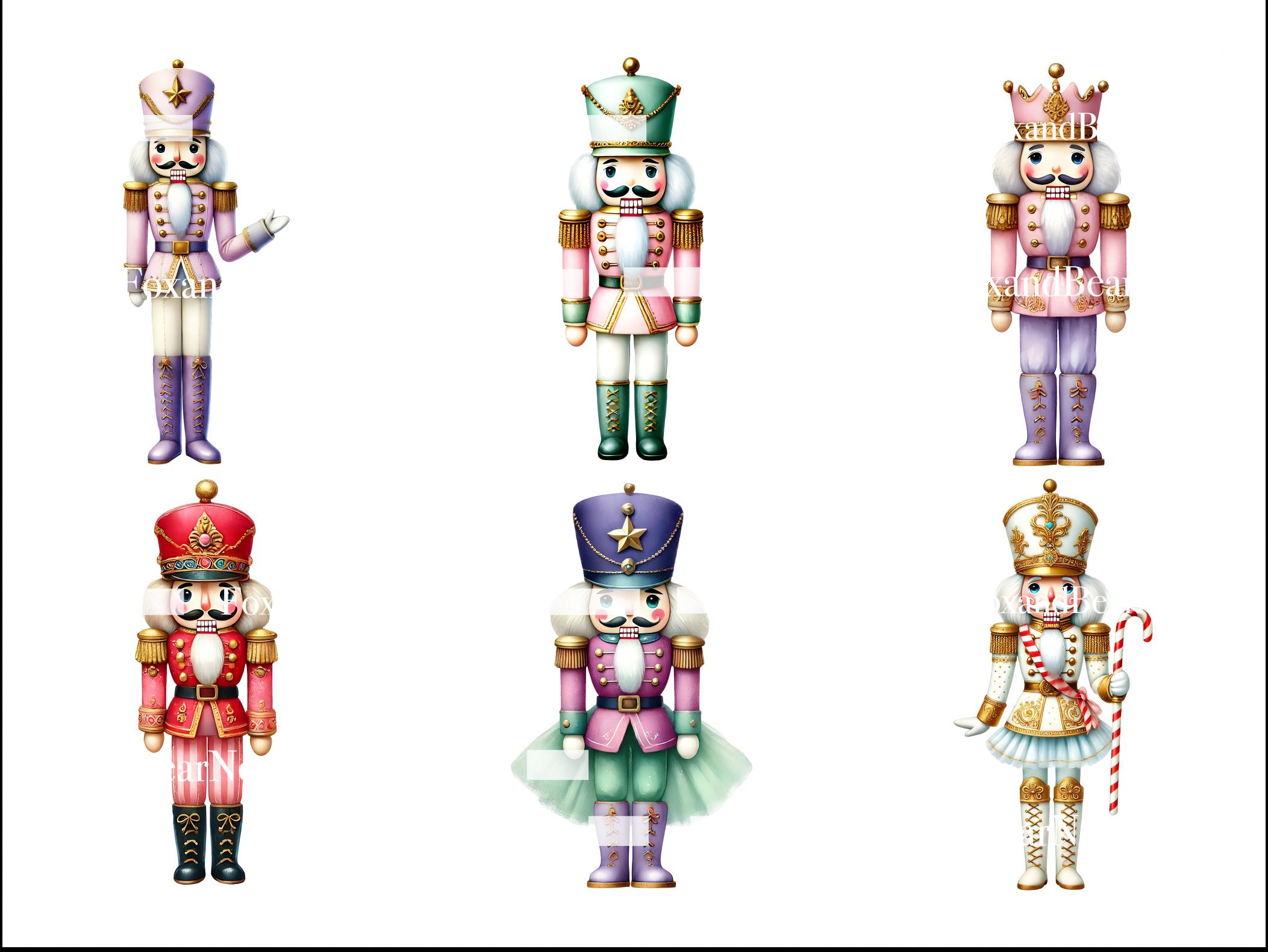 Pastel Nutcracker Clipart PNG Bundle Pink Nutcracker Soldier Christmas Ballet Clip Art Watercolor Nutcracker Decor Fairytale Holiday PNG image 5