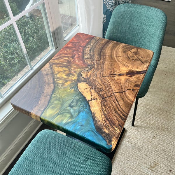 Custom Live Edge River Table 18"-72" | Walnut | Maple | Cherry | Dining Table | Kitchen Table | Desk | Coffee Table  ***TABLE TOP ONLY***