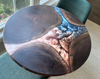 30" Walnut Multi-Color River Dining Table | Bistro Table | Pub Table | Bar Table | Coffee Table