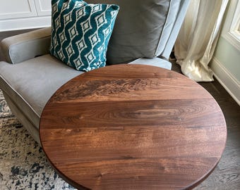 Custom 24-46" Round Walnut | Cherry | Maple | TABLE TOP ONLY | Dining Table | Bistro | End Table | Pub Table| Patio Table