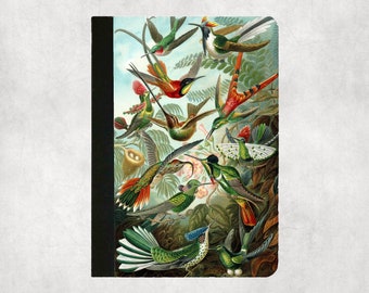 Colibríes coloridos iPad Folio Soft TPU/Rubber Case 10.2 2021 9th,2020 8th,2019 7th,2018 6th gen,Air4,Pro11,10.5,9.7,Mini 6 Ernst Haeckel