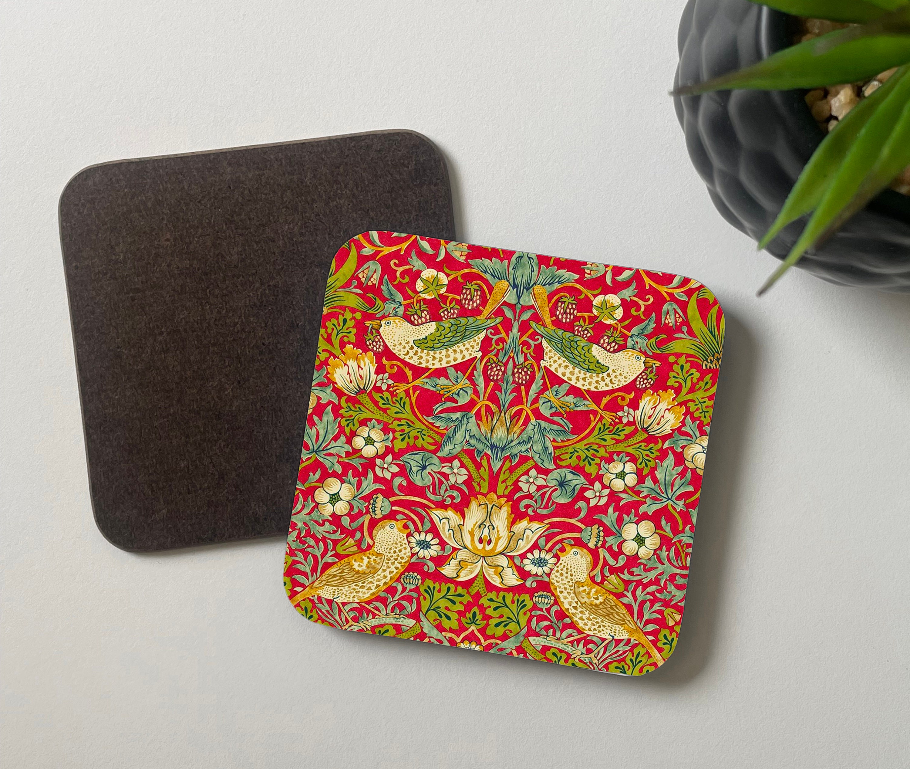 Ensemble De Sous-verres En Céramique Strawberry Thief - William