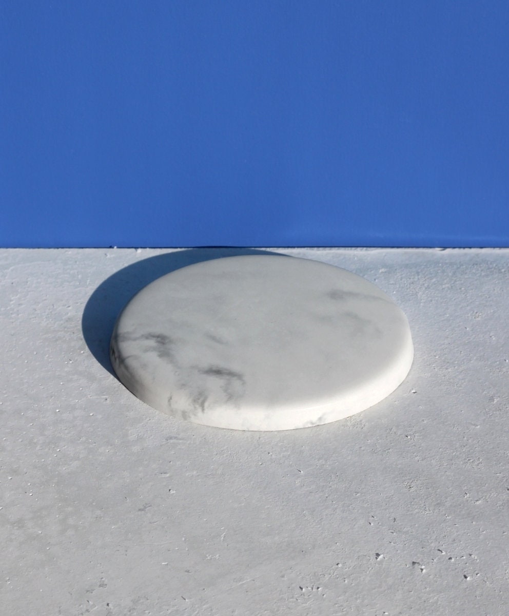 Dessous de Verre en Béton Marbré