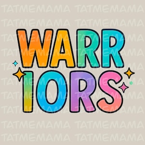 Warriors PNG, Warriors Mascot Digital Download, Spirit Design, Trending PNG