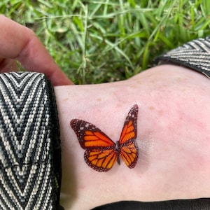 Monarch Butterfly Temporary Tattoo Sheet, Butterfly Tattoos, Butterfly ...