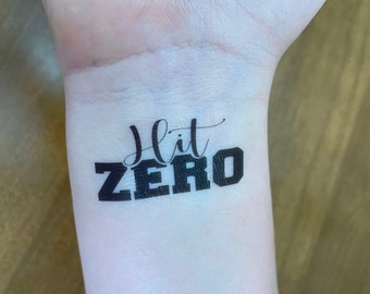 Hit Zero, Cheer, Spirit Tattoos, Temporary Tats