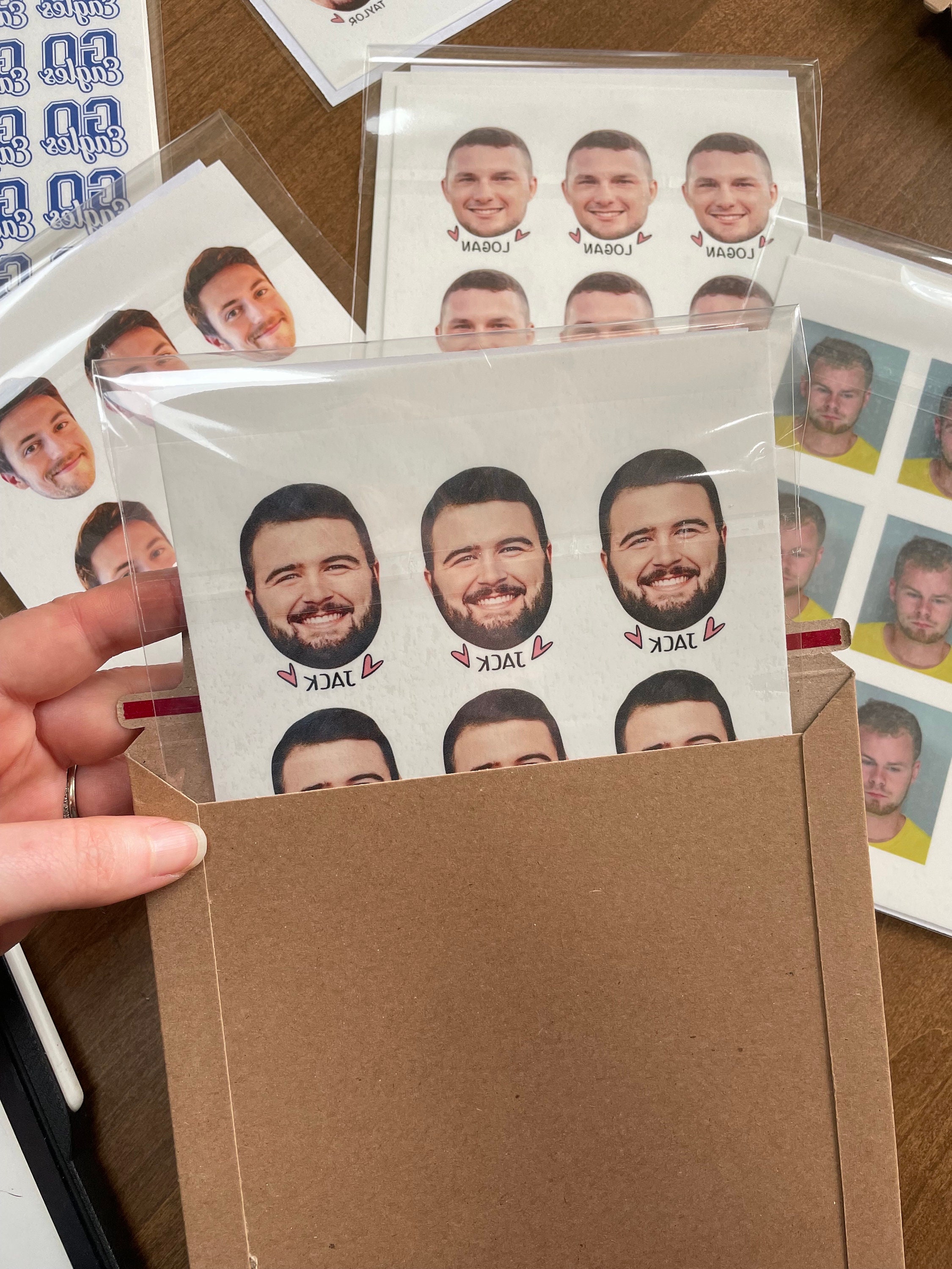 9 Custom Face Tattoos, Temporary Tattoo Sheet, Bachelorette, Birthday, Any Celebration!