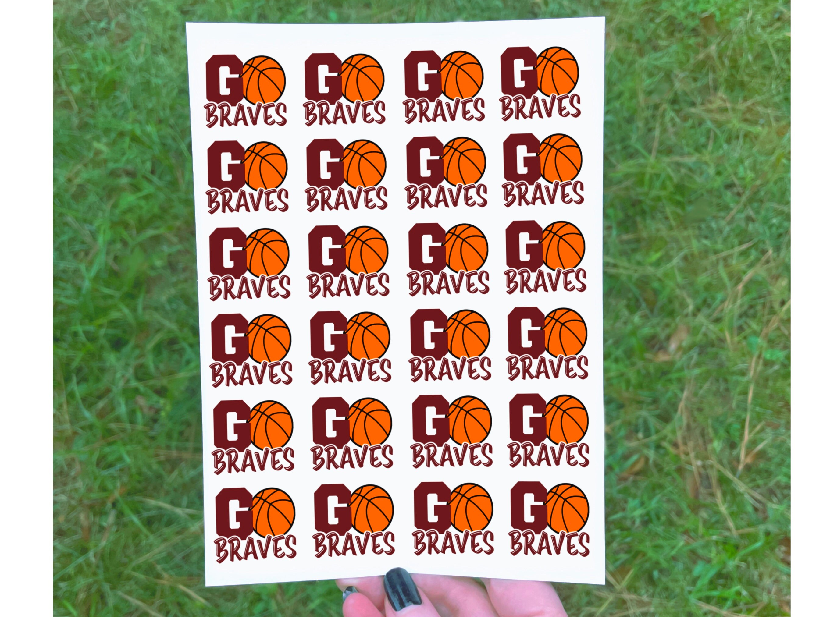 Basketball Tattoos, Custom Team Name, Spirit Tats, "Go Your Team", Your Colors