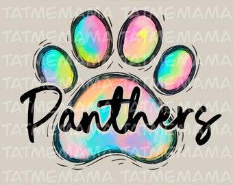 Panthers PNG, Paw Print, Digital Download, Spirit Design, Trending PNG