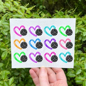 12 Colorful Volleyball Tattoos,  Volleyball Heart Tat, Volleyball Accessory, Trending Volleyball