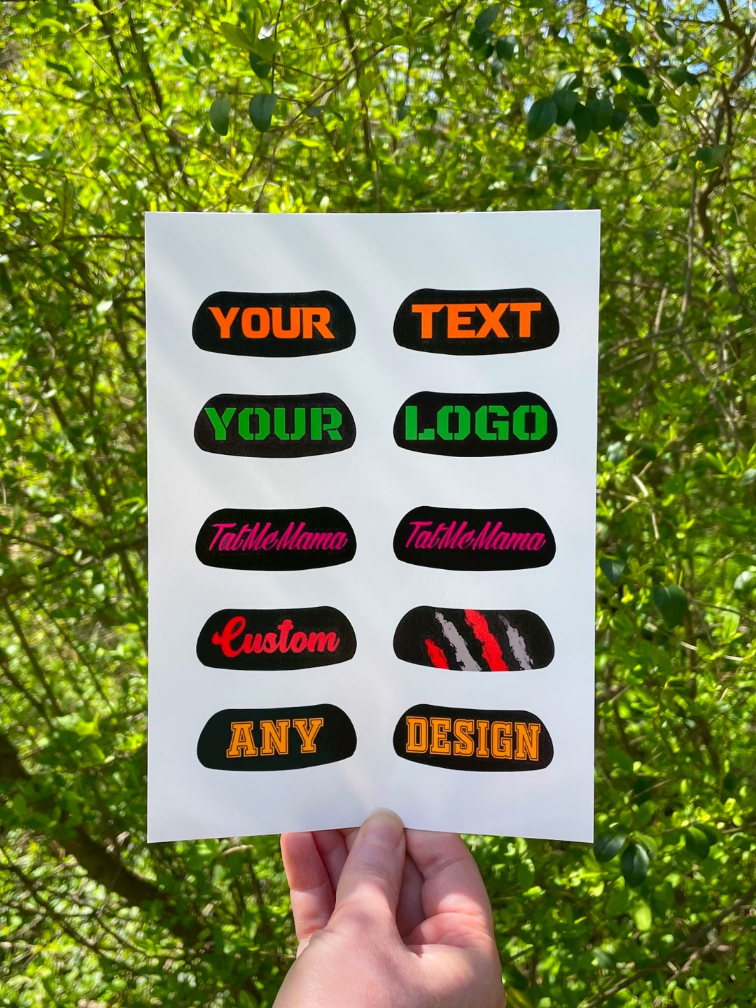 Custom Eye Black Temporary Tattoos, Your Mascot, Your Team - Etsy
