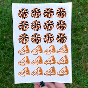 Custom Cheer Tattoos - Temporary Tats, Spirit Tats, Choose Your Colors
