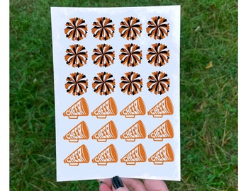 Custom Cheer Tattoos - Temporary Tats, Spirit Tats, Choose Your Colors