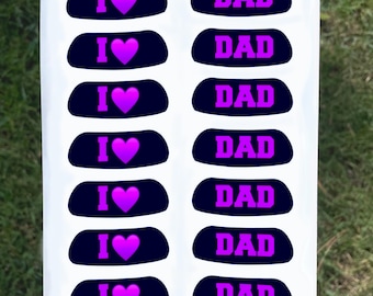 I “HEART" DAD, Eye Black Temporary Tattoos, Father’s Day, Baseball, Softball, Trending