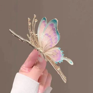 Painted Butterfly Hair Claw Large Butterfly Hair Accessories
