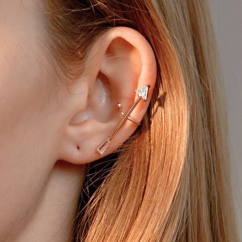 ASOS DESIGN golden wing ear cuff in gold tone