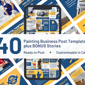 Painting Contractor Business, Painter Posts, Contractor Instagram, Decorator Social Media Bundle, Home Maintenance, Painting Contract