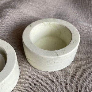 Teelichthalter, Windlicht, Kerzenhalter, Jesmonite, Grün, Weiß, Beige, Marmor, Home Decor, Trend, Tealight Holder, Geschenk, Birthday Gift