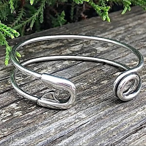 Safety Pin Bangle Etsy