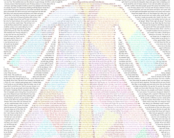 Joseph and the Amazing Technicolor Dreamcoat - Handwritten Musical Lyrics Poster