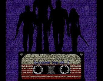Guardians of the Galaxy - Handwritten Script Poster