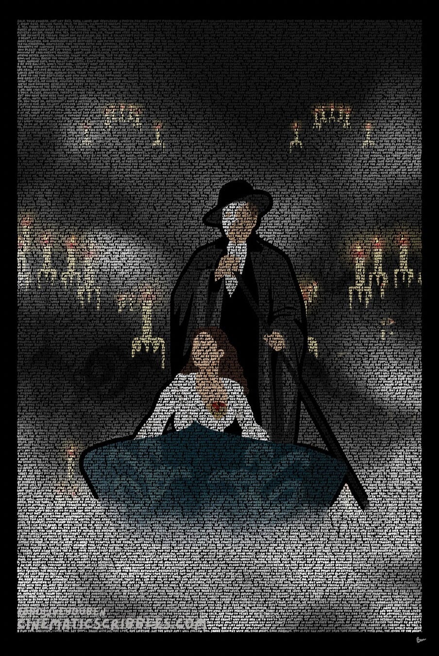 Phantom of the Opera - Handwritten Script Poster