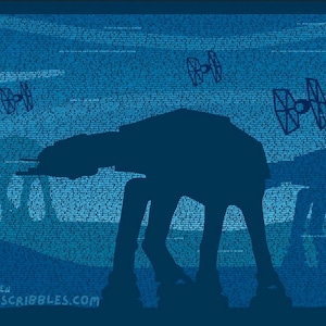 Empire Strikes Back - Handwritten Script Poster