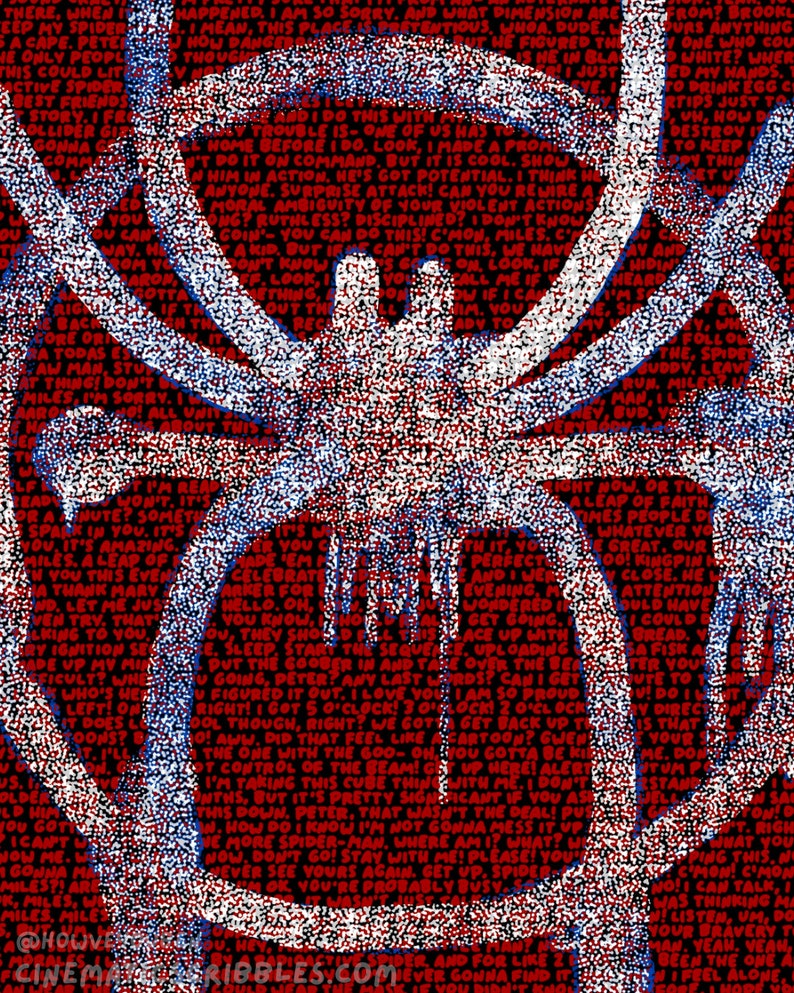 Into the Spider-verse - Handwritten Script Poster - Etsy
