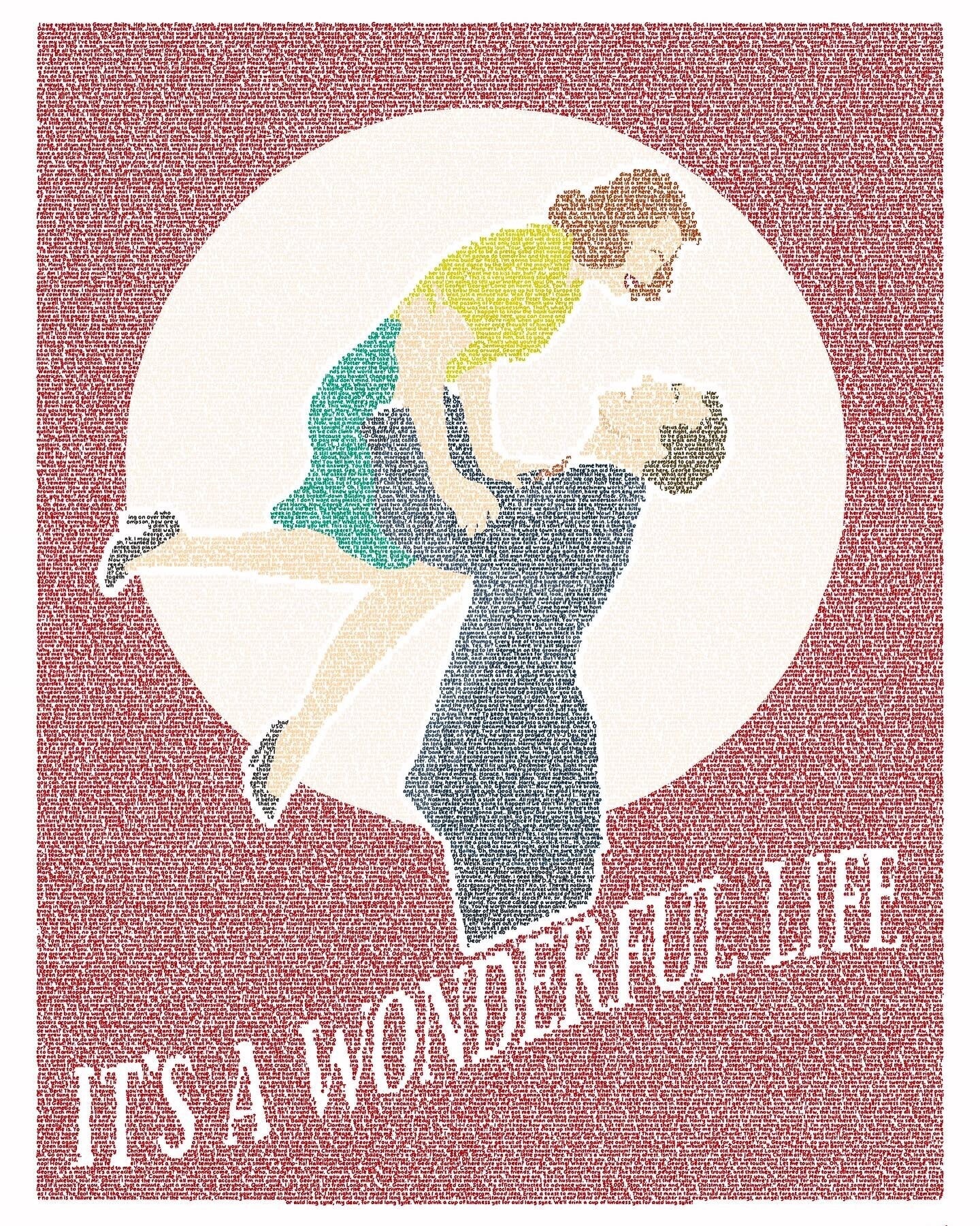 Its a Wonderful Life Handwritten Script Poster - Etsy
