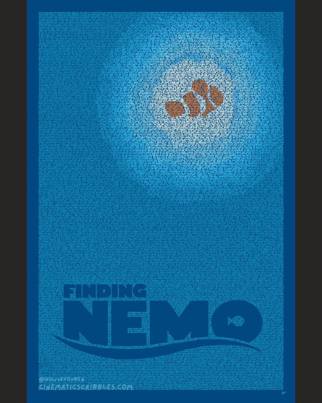 Finding Nemo Script Pdf Finding Nemo - Handwritten Script Poster - Etsy