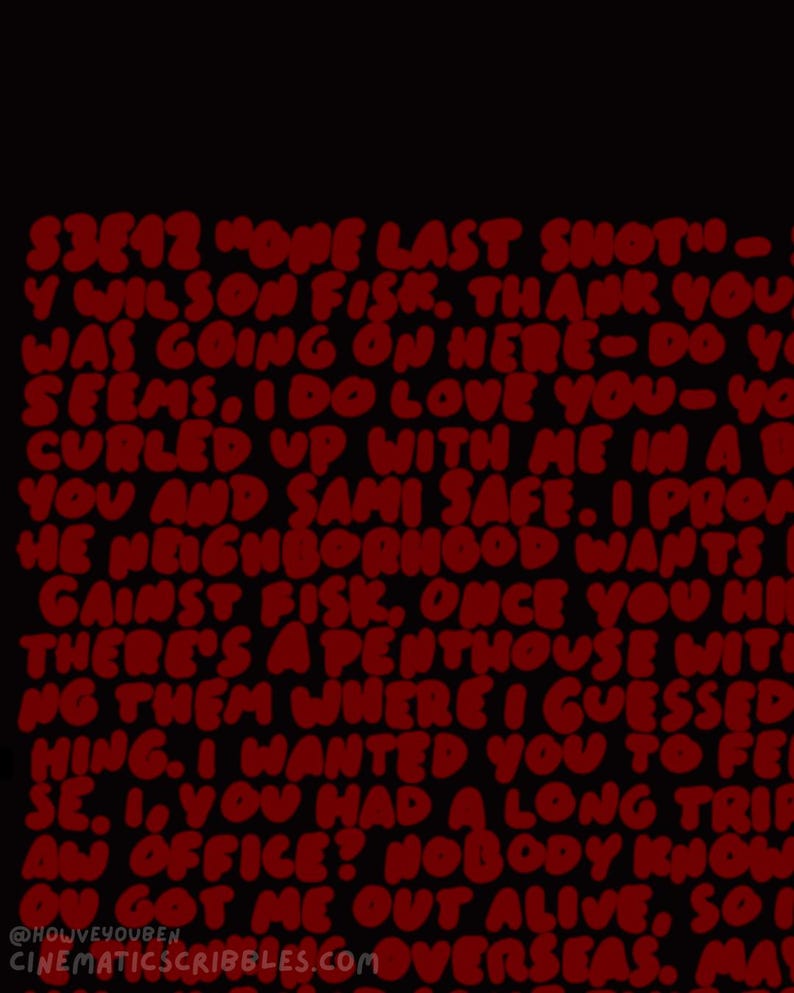 Daredevil Script Daredevil (S3E12/13) - Handwritten Script Poster With Braille - Etsy