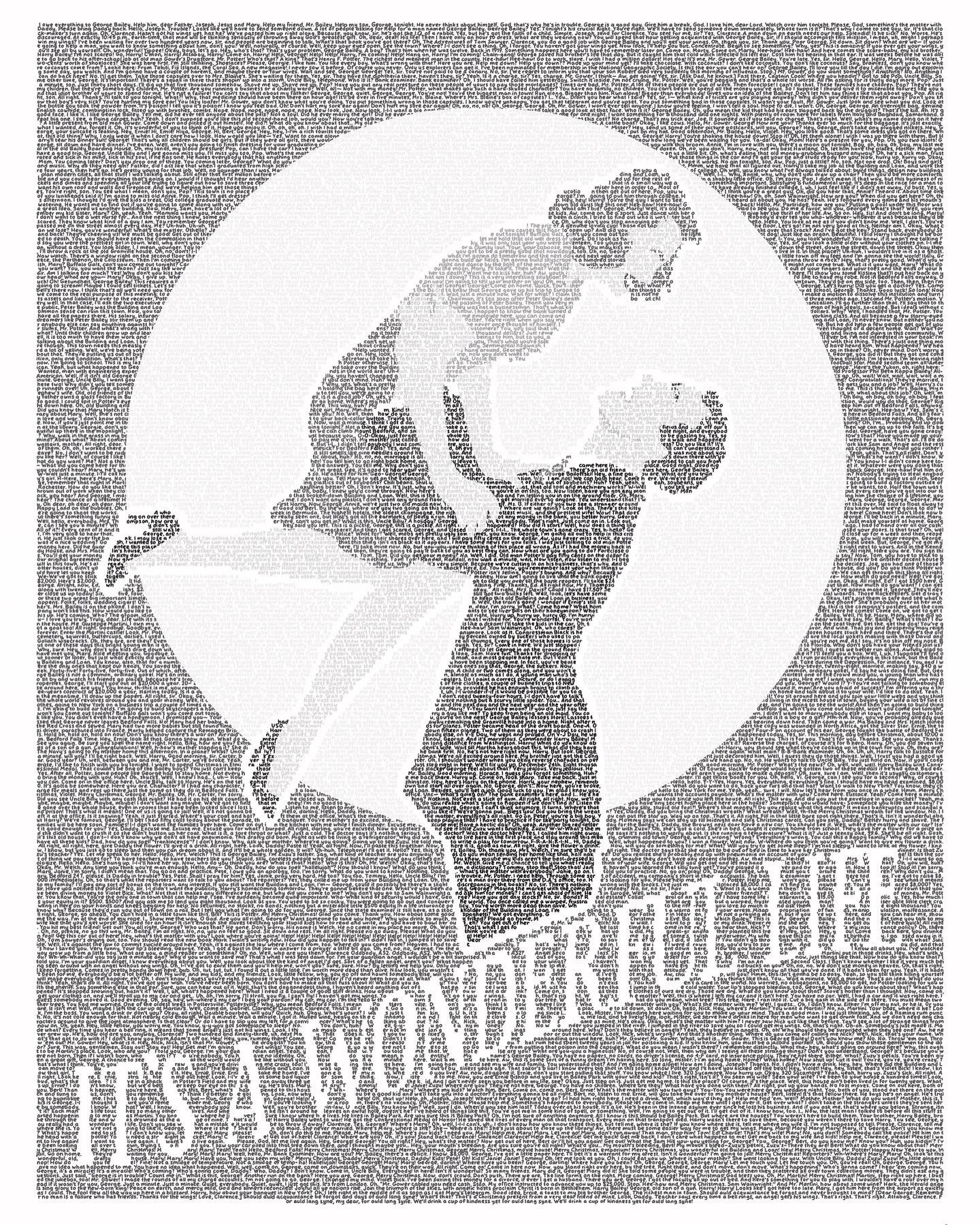 Its a Wonderful Life Handwritten Script Poster Etsy