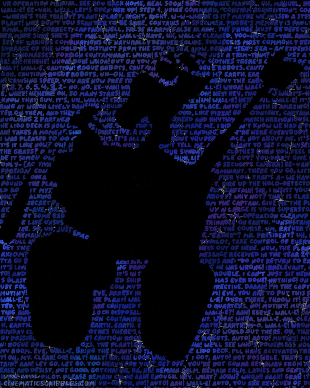 WALLE Handwritten Script Poster Etsy