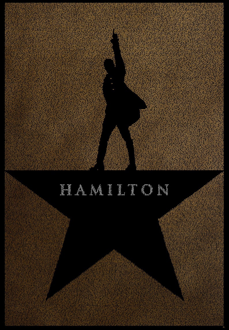 Hamilton Handwritten Script Poster Etsy